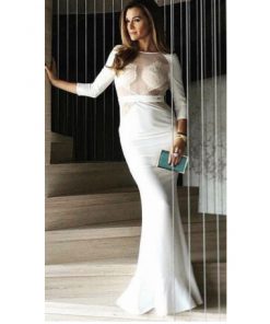 Vestido largo blanco - ELISABETTA FRAN